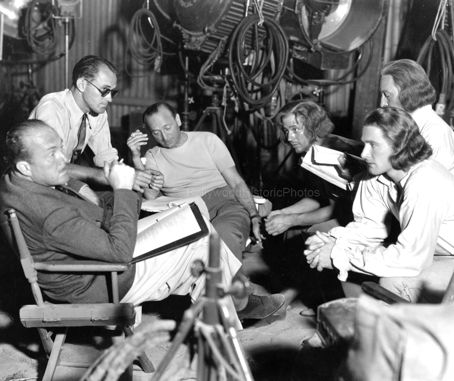 Captain Blood 1936 Director Michael Curtiz on the left and Errol Flynn on right wm.jpg